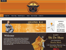 Tablet Screenshot of houstonshaolintemple.net